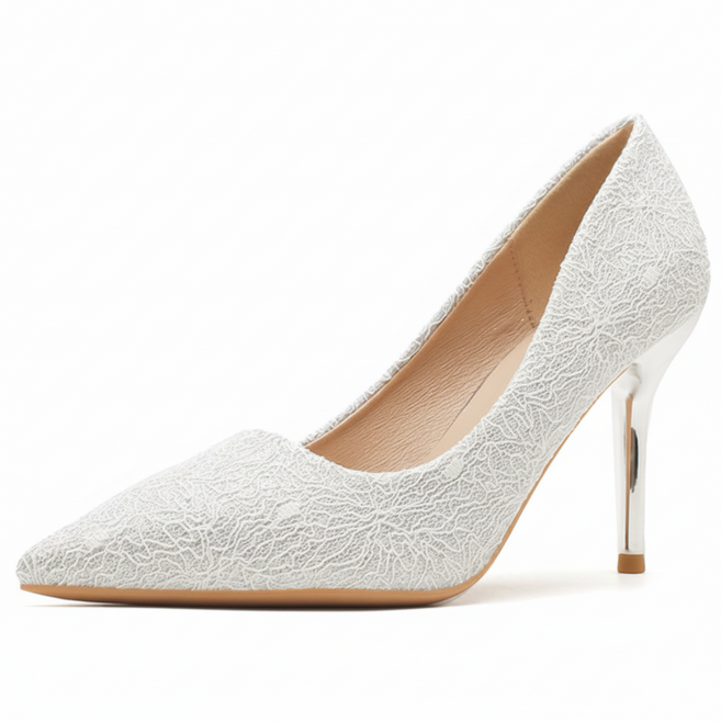 피카소 발편한 스틸레토 카멜리 레이스 웨딩 촬영 본식구두 웨딩슈즈 5cm 7cm 9cm