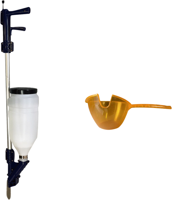 비료 주입기 파랑 투입기 추비 수동 파구처리 살포기 정량투입기 텃밭 비료주는기계, 파랑 비료투입기, 1개