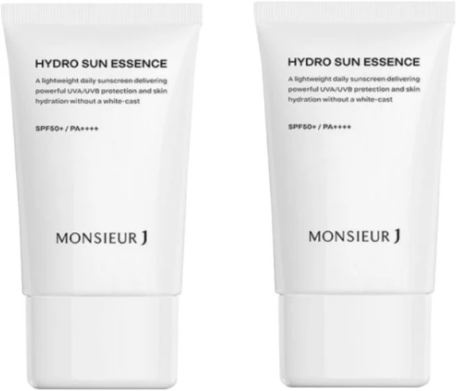 무슈제이 선크림 하이드로 선에센스 50ml 4개 556842, 2개 - 쿠팡