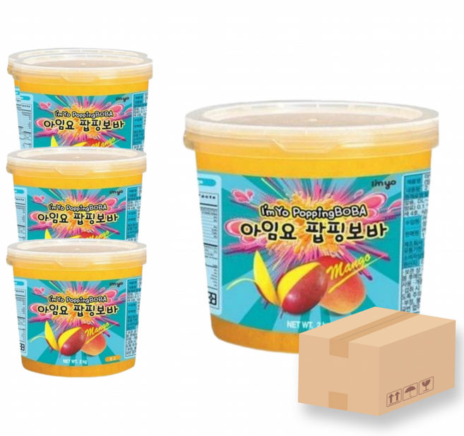 아임요 팝핑보바 망고 2kg 1박스 4개