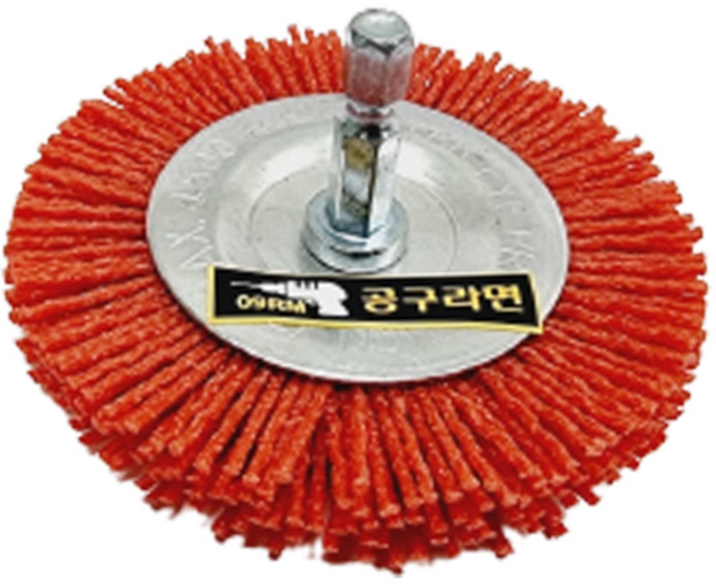공구라면 ( 09RM ) 드릴용 나일론 브러쉬 휠브러쉬 컵브러쉬, [선택3] 나일론 브러쉬 75(평면형), 1개
