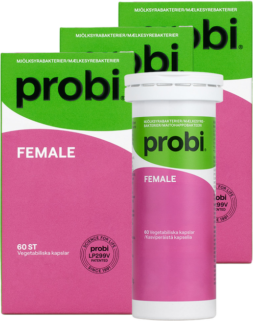 스웨덴 철분 유산균 프로비마게 피메일 60일분 / 100억 LP299V 유산균 엽산, 3개, 60정