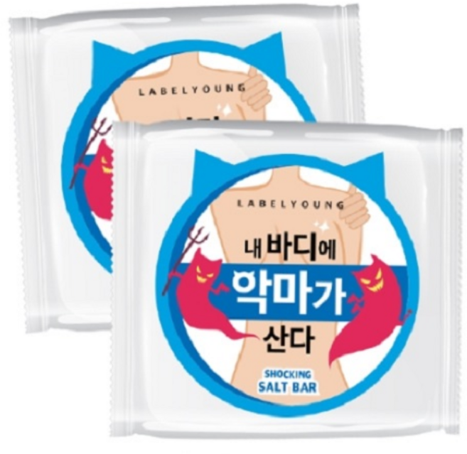 [라벨영] 쇼킹소금바, 90g, 2개입