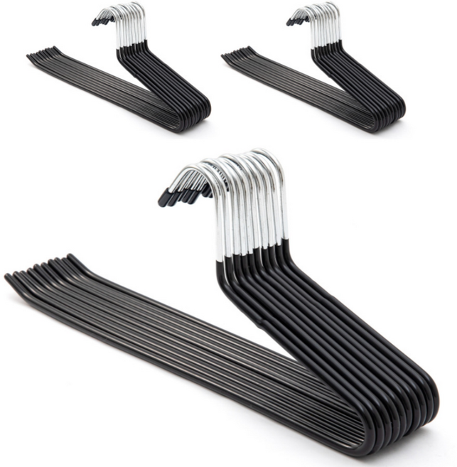 메르카 논슬립 바지걸이, 30개, 블랙