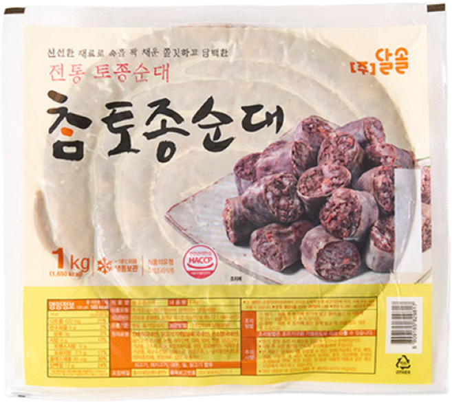 달솔 토종 순대 1kg, 5개