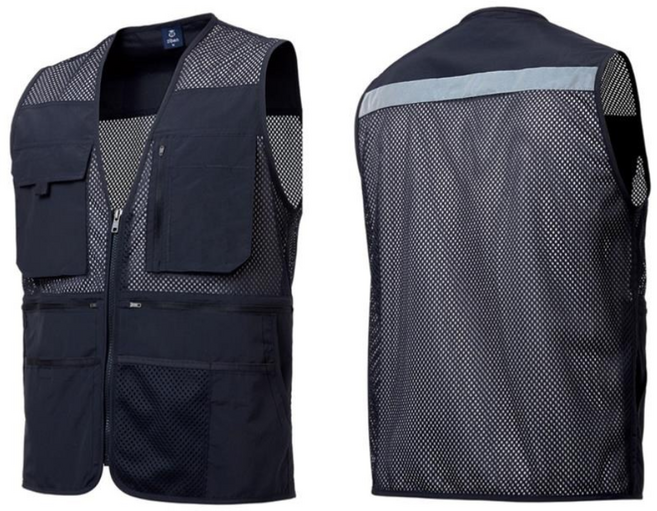 지벤 남녀공용 작업 낚시 등산용 메쉬 조끼