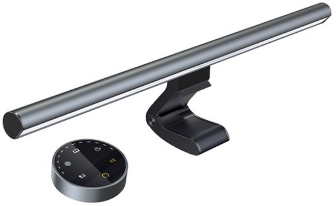 Elesense Uni-Light E1129 智慧螢幕掛燈 非對稱光學 無線控制器 Type-C供電 適用曲面螢幕, 單掛燈, 1個