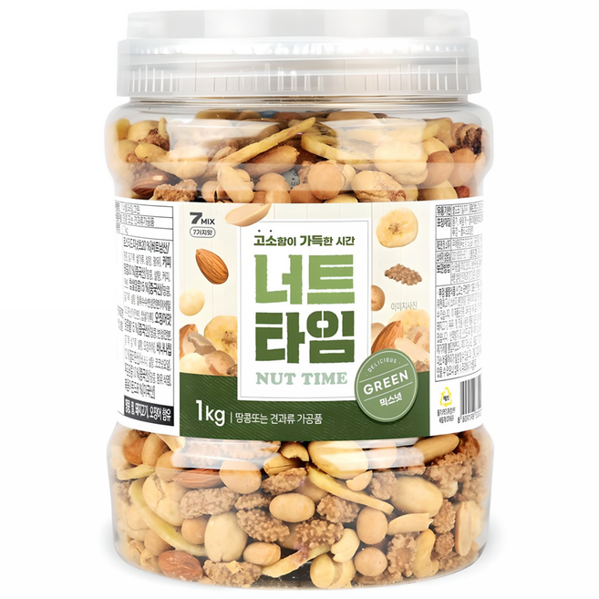 해맑음푸드 너트타임 그린 믹스넛, 1kg, 1개