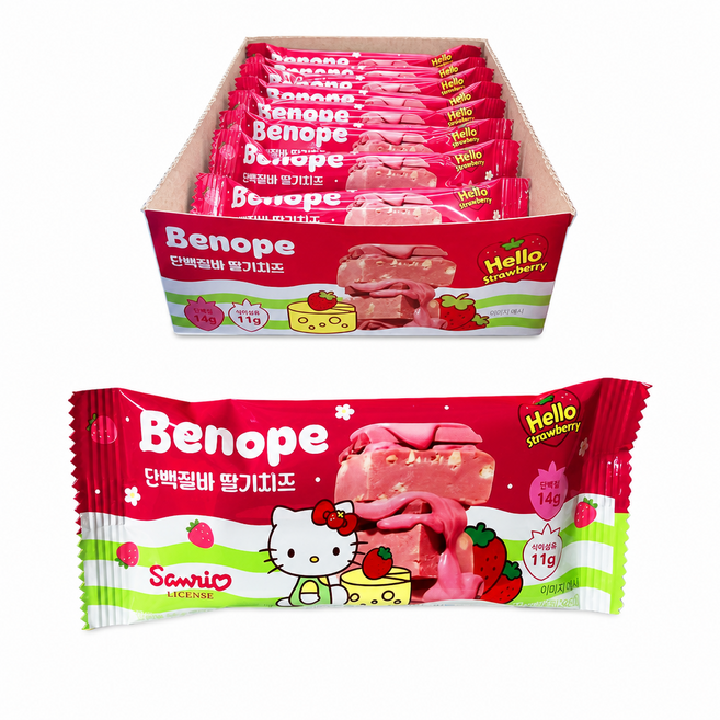 베노프 단백질바 딸기치즈, 30개, 50g