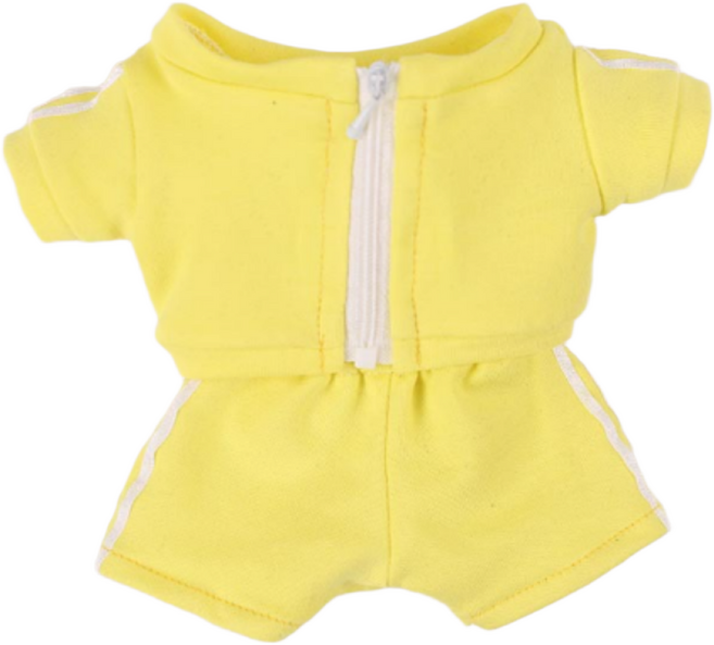 티니숲속 10cm 15cm 20cm인형 옷 트레이닝복 츄리닝 교복 솜인형 아이돌인형, 옐로우 상하세트, 1개