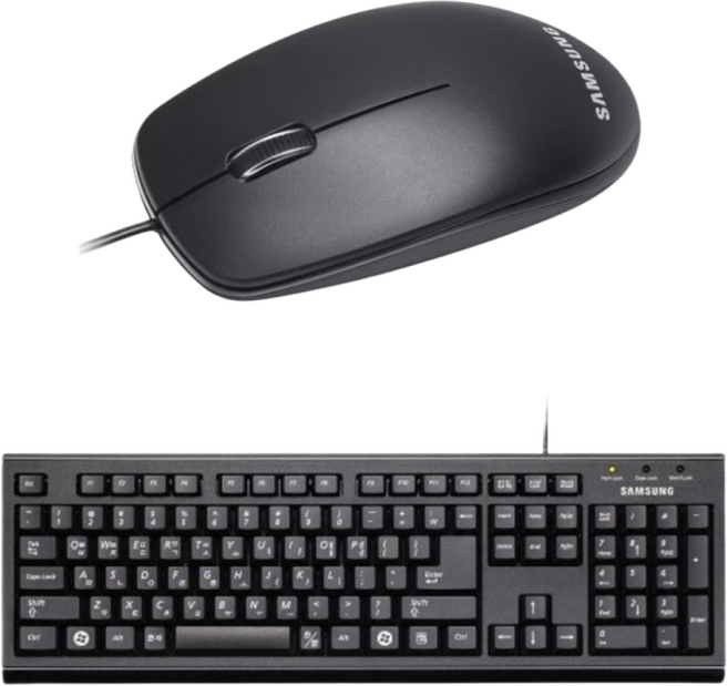 [삼성전자] 유선 마우스+키보드 세트 키스킨 포함 (블랙/ USB), SPA-JMA1PUB+SPA-JKA1BUB