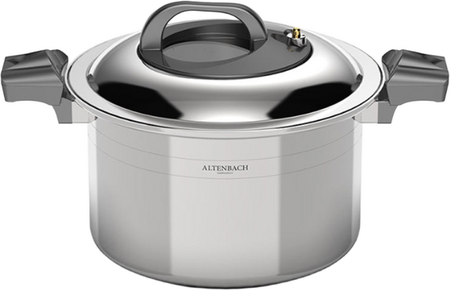 알텐바흐 시그니처 엑스쿠첸 저압냄비 316Ti 통5중 멀티쿡, 실버, 1개