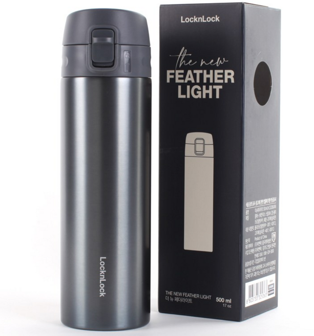 락앤락 페더라이트 텀블러 LHC3220, 다크그레이 (DGRY), 500ml
