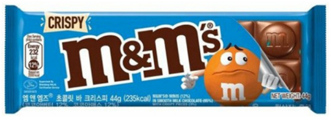 엠앤엠즈 초코바 블록 크리스피, 44g, 12개