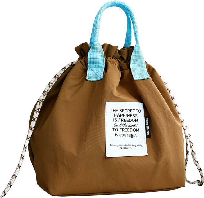 별빛상회 보냉 도시락 가방 손잡이형 직장인 점심가방 아이 유치원 피크닉 보냉백 넉넉한 수납 가벼운 도시락 파우치, 3. 카멜 브릭, 1개