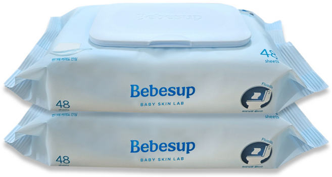 베베숲 비데티슈 캡형, 48매, 2개