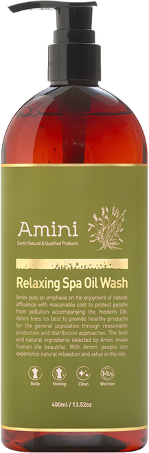 아미니 릴렉싱 스파 오일 바디워시 허브, 400ml, 1개