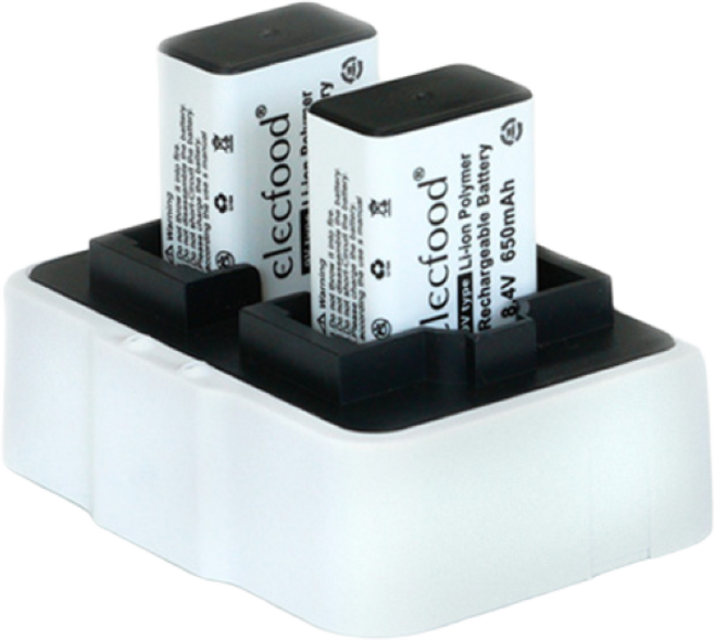 깜냥 K-9V 리튬이온/폴리머 9V 충전기 배터리 2개세트