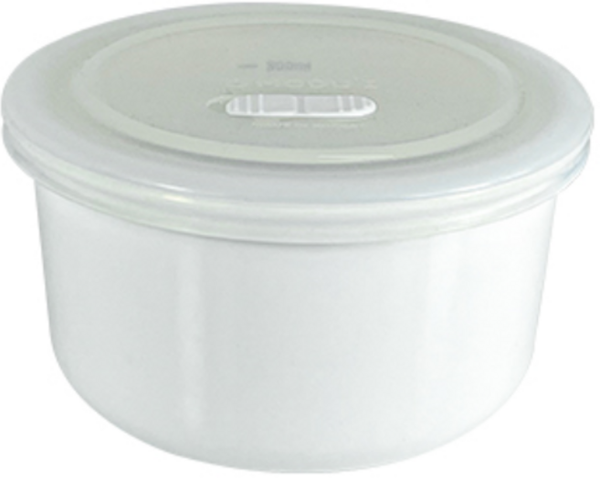 블루마마 도자기 이유식 밀폐보관용기, 화이트, 1개, 400ml