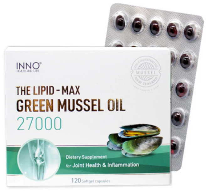 이노헬스 리피드맥스 초록입홍합오일 27000 120캡슐, 1개, 120정 - 쿠팡
