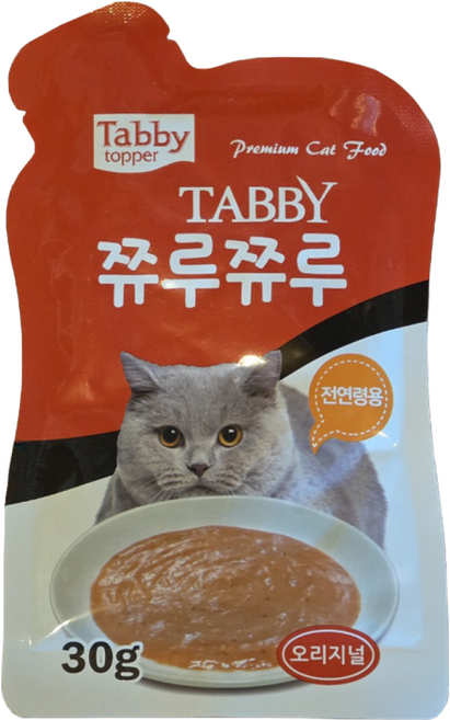 태비탑퍼 쮸루쮸루 고양이 파우치 생선 30 g, 오리지날, 30g, 5개