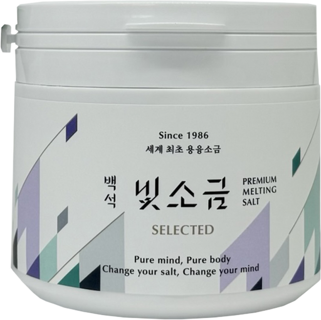 백석빛소금 용기 / 1000도 용융 미네랄 고순도소금 건강 회복 & 체내 밸런스, 2개, 500g