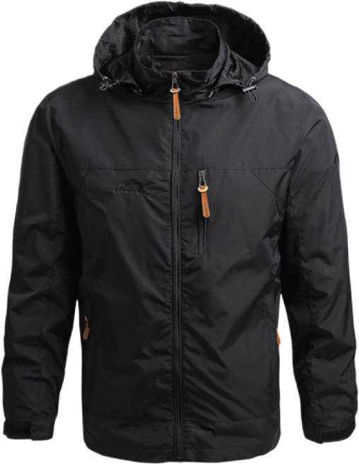 위즈아이 아웃도어 바람막이 가죽지퍼 후드 자켓 WI104J