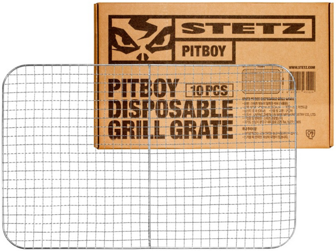 스테츠 핏보이 캠핑 바베큐 그릴 일회용 석쇠, 10개, 40 x 260mm
