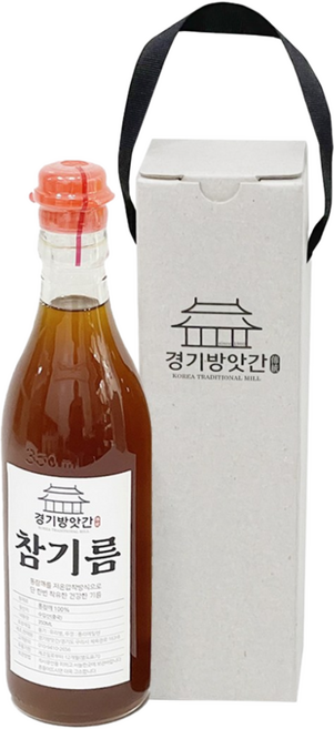 경기방앗간 통깨100% 진한 참기름 들기름(중국산 350ml 선물포장), 참기름(중국산), 1개