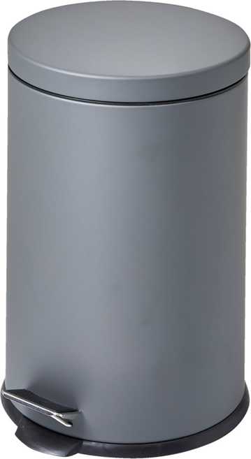 할메이드 인테리어 무소음 원형 페달휴지통 종량제 쓰레기통 5L 12L 20L, 1개, 12L 무광그레이