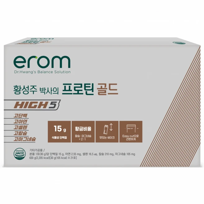 황성주박사의 프로틴골드 High5 (소비기한 26.07.30), 30g, 21개 - 쿠팡
