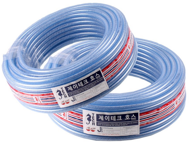 물호스 호스 편사호스 반투명호스 수도용호스 꼬임방지 이끼방지 세차용 원예용 농업용 내경19mmx45m, 1개