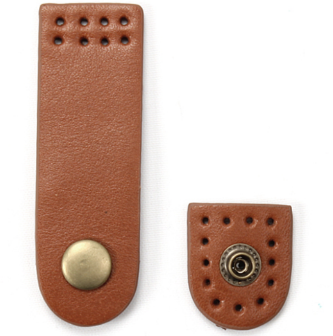 바이핸즈 천연가죽 사시꼬미 잠금장치 뜨개 소잉 가방 여밈 부자재 6cm, 카멜 청동, 1개