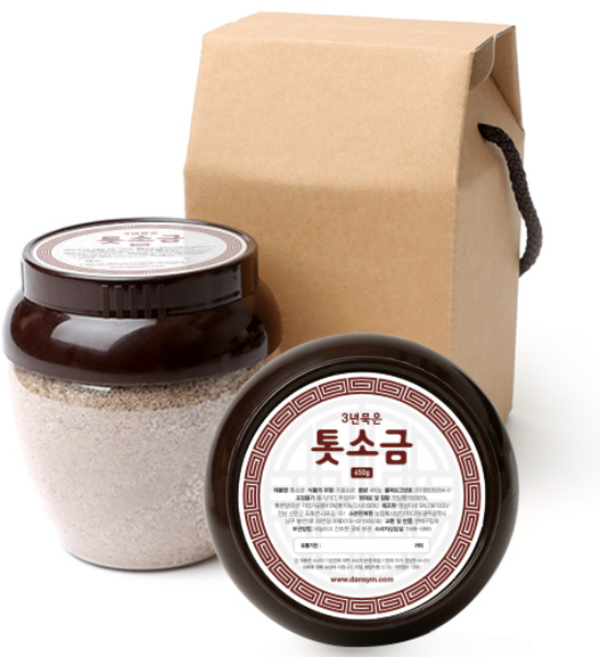 신안함초닷컴 [3년묵은신안천일염] 톳 가는 소금 - 450g (답례품 선물세트), 1개
