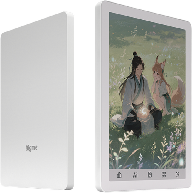 Bigme빅미 B6 전자책 리더 6인치 전자잉크 전자책 36단계 전면 조명 4+64GB 안드로이드 14 OS 내장 구글 플레이 전자책 리더 태블릿, white, 1개, Bigme B6