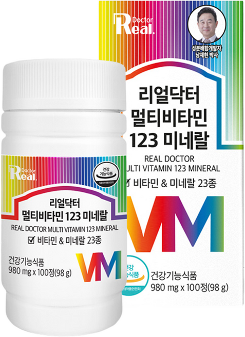 리얼닥터 멀티비타민 123 미네랄 98g, 100정, 1개