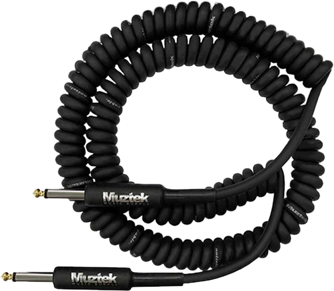 뮤즈텍 레트로 코일 기타 케이블 RC-300SS (3m / 일자형) 3미터 기타잭 Straight + Straight 스프링형 Guitar Cable, 1개