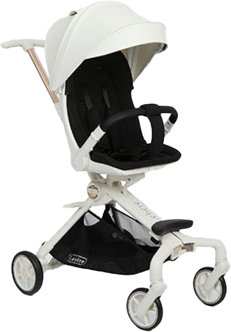 르베르 S 유모카 유모차 휴대용 프리미엄, 화이트 블랙