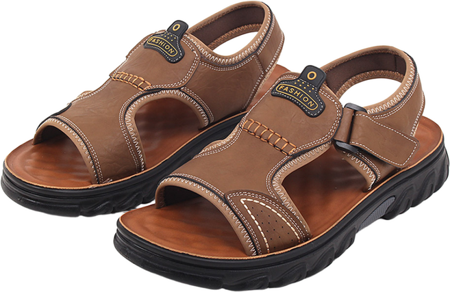 [고급인솔증정] 에버라스트 남성 벨크로 샌들 푹신한 쿠션 발편한 샌달 키높이 경량 논슬립 신발 E카카슈