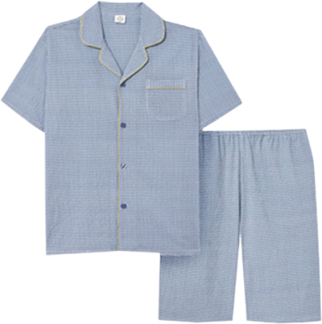 홈란쥬 트라이 남성 여름용 반팔 써커 파자마 잠옷 세트 J16