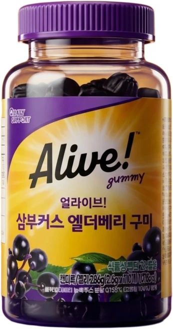 얼라이브 삼부커스 엘더베리 구미임, 1개, 110정 - 쿠팡