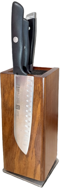 로직프리 원목 회전 자석 칼블럭 칼 꽂이 조리도구 거치대, 1개