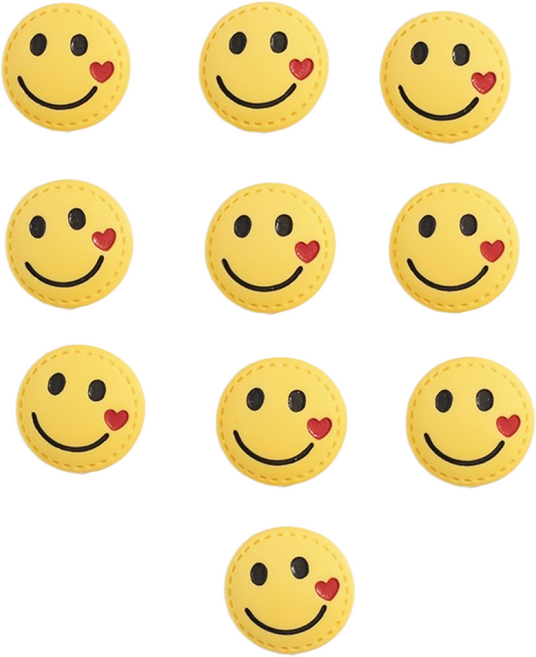 84x84 인테리어 냉장고 자석 마그네틱, 옐로우스마일하트10p