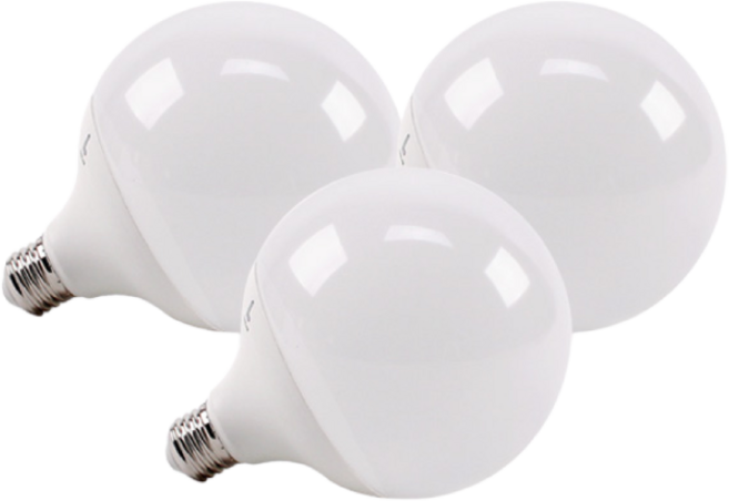 룩스램 LED 더 밝은 볼전구 볼램프 20W G120 세트, 3개, 주백색