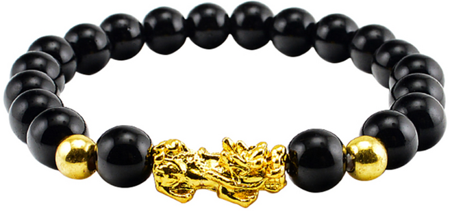 이레오몰 재물운 금전운을 부르는 흑요석 비휴 팔찌 L-0017