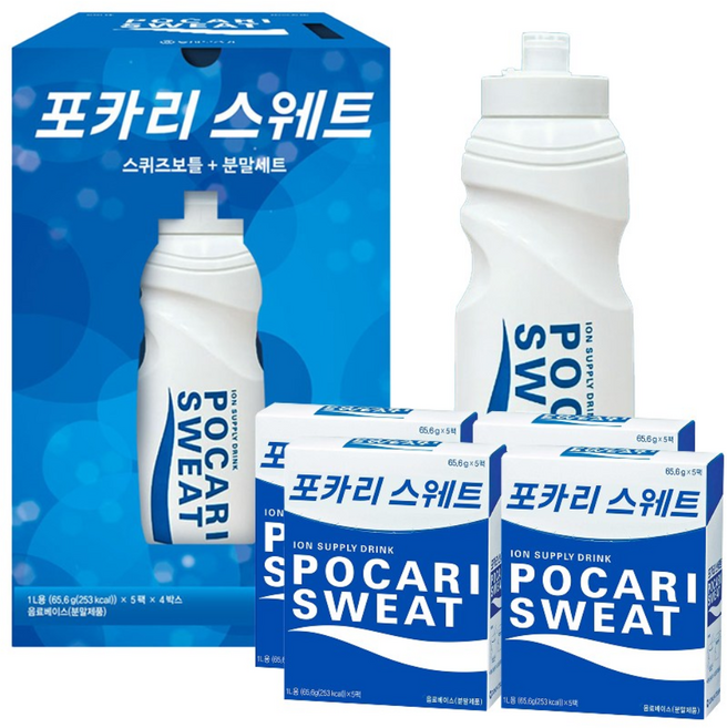 포카리스웨트 분말 이온음료 1L용20팩+보틀1개 동아오츠카, 65.6g, 20개