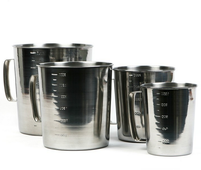 스텐비커 눈금 계량컵 1L, 스텐, 1개