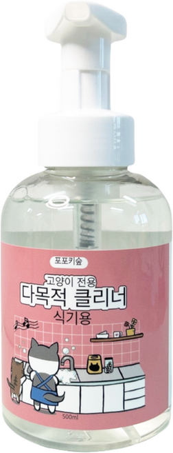 고양이 반려동물 용품 전용 다목적 클리너 포포키숲, 500ml, 1개