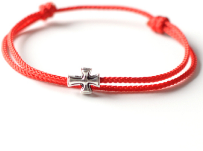 실버십자가팔찌 은십자가펜던트 매듭팔찌 심플 끈팔찌 남여공용기독교실팔찌GSL0361
