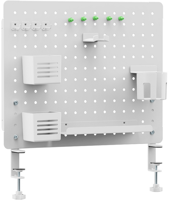 엔산마운트 PEG520 페그보드 책상타공판 보드 악세서리, 화이트, 1개